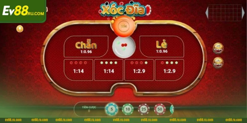 Ván chơi xóc đĩa tại nhà cái EV88 có luật cụ thể.